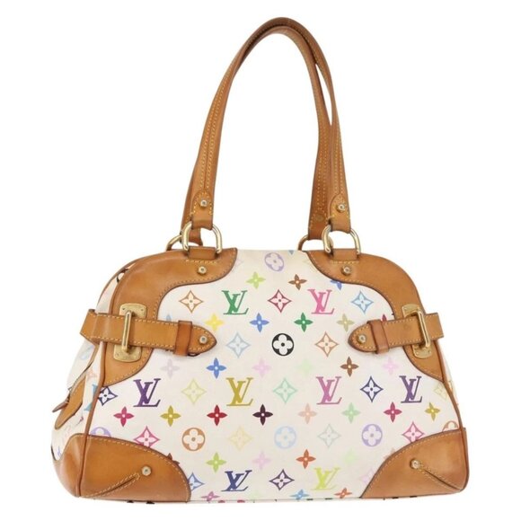 LOUIS VUITTON Monogram Multicolor Claudia Hand Bag White M40193 LV Auth 145078 - Picture 2 of 16
